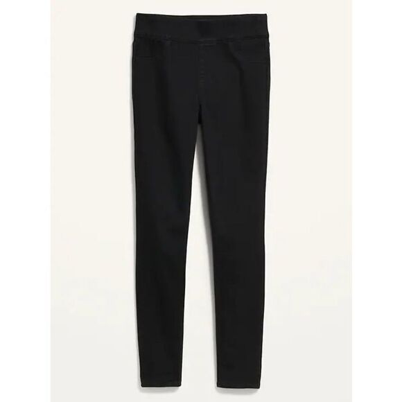 Old Navy Denim - Old Navy Black Stretch Midi Rise Jeggings